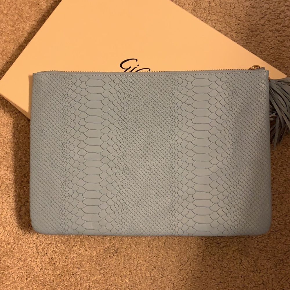 Gigi Uber Clutch In Hydrangea Python - image 3